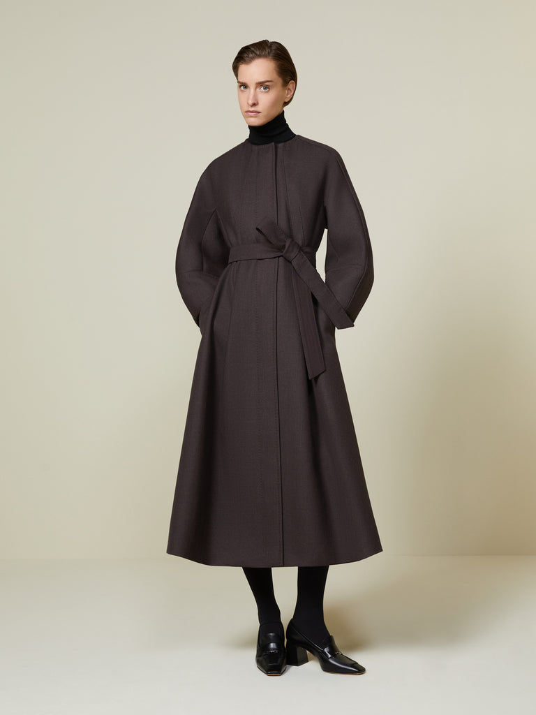 Pure wool double fabric coat