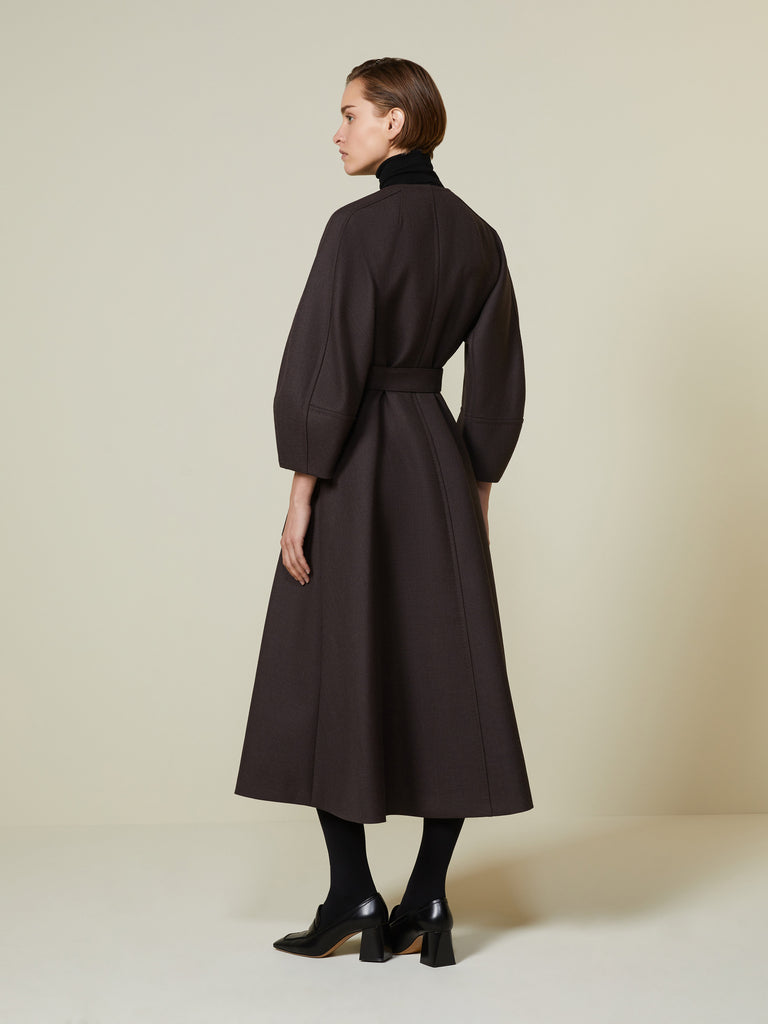 Pure wool double fabric coat