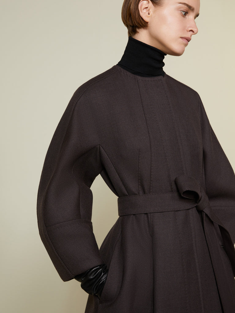 Pure wool double fabric coat