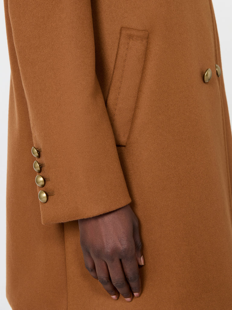 max mara double-breasted wool broadcloth coat