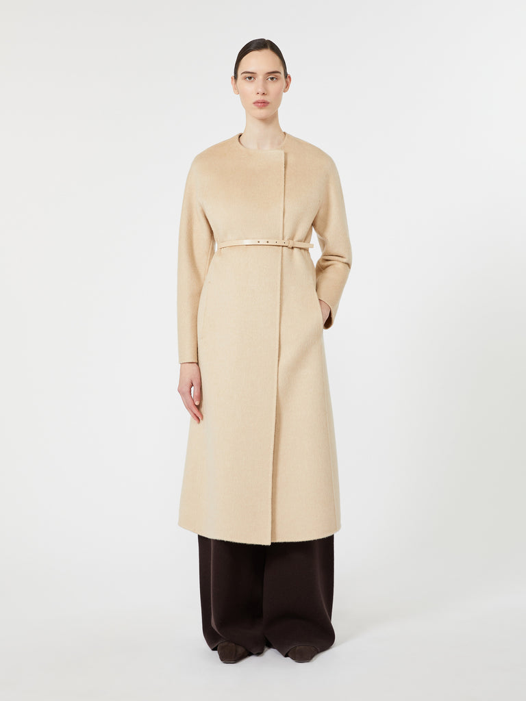 max mara albino camel and mohair coat