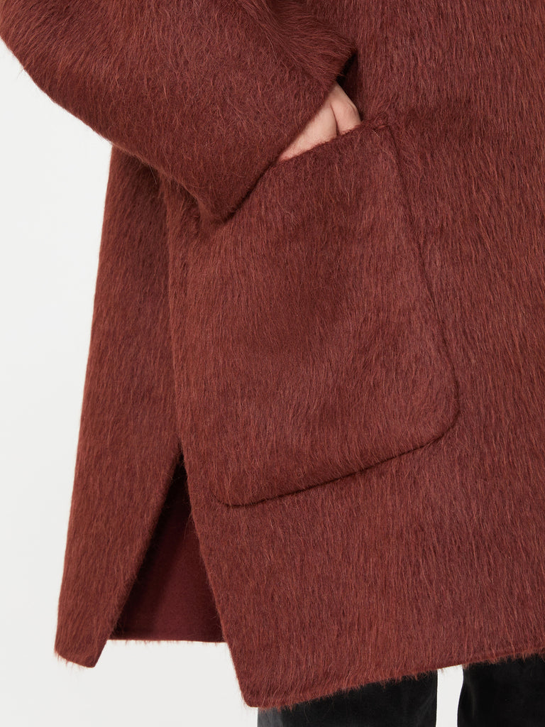 max mara short alpaca and wool coat