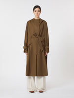 max mara water-repellent wool gabardine duster coat for women