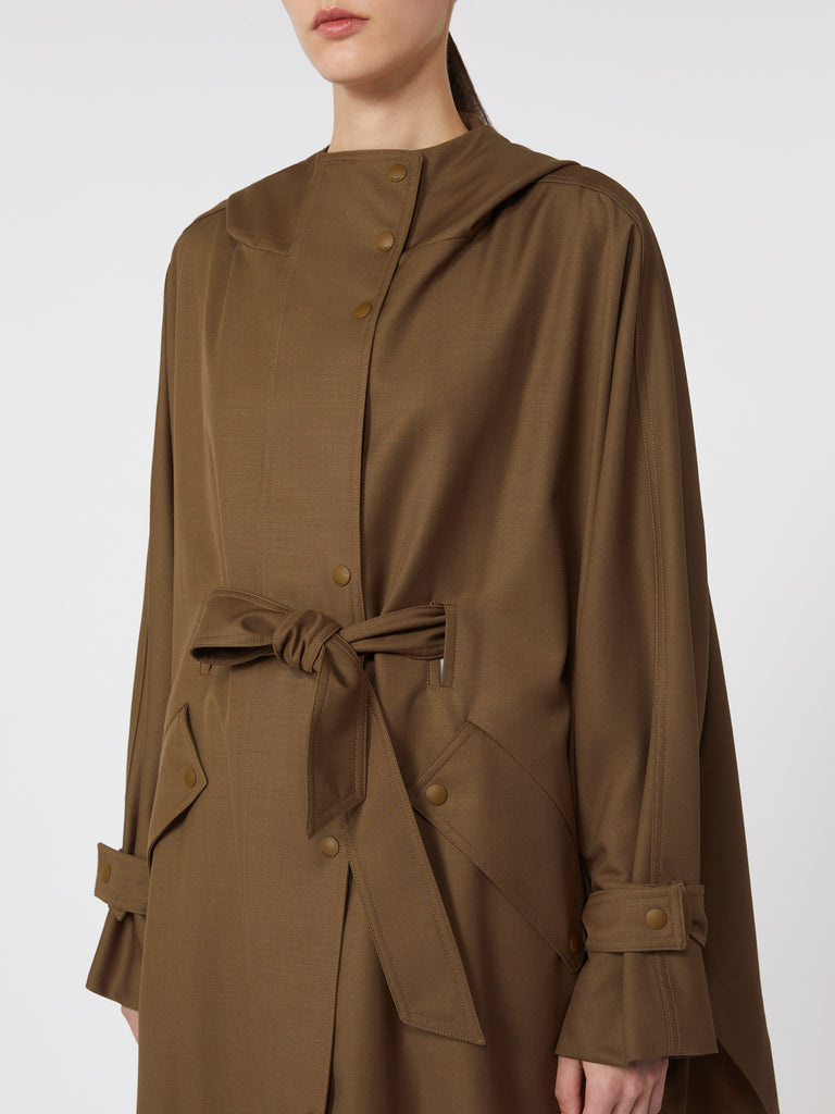 max mara water-repellent wool gabardine duster coat