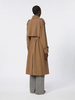 max mara water-repellent wool gabardine trench coat for women