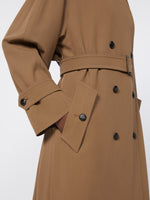 max mara water-repellent wool gabardine trench coat for women