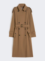 max mara water-repellent wool gabardine trench coat for women