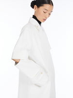 Water-Repellent Gabardine Trench Coat for Women - Optical White - Max Mara UAE