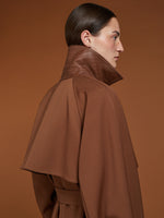 Oversized Trench Coat In Water-Repellent Gabardine for Women - Tobacco - Max Mara UAE