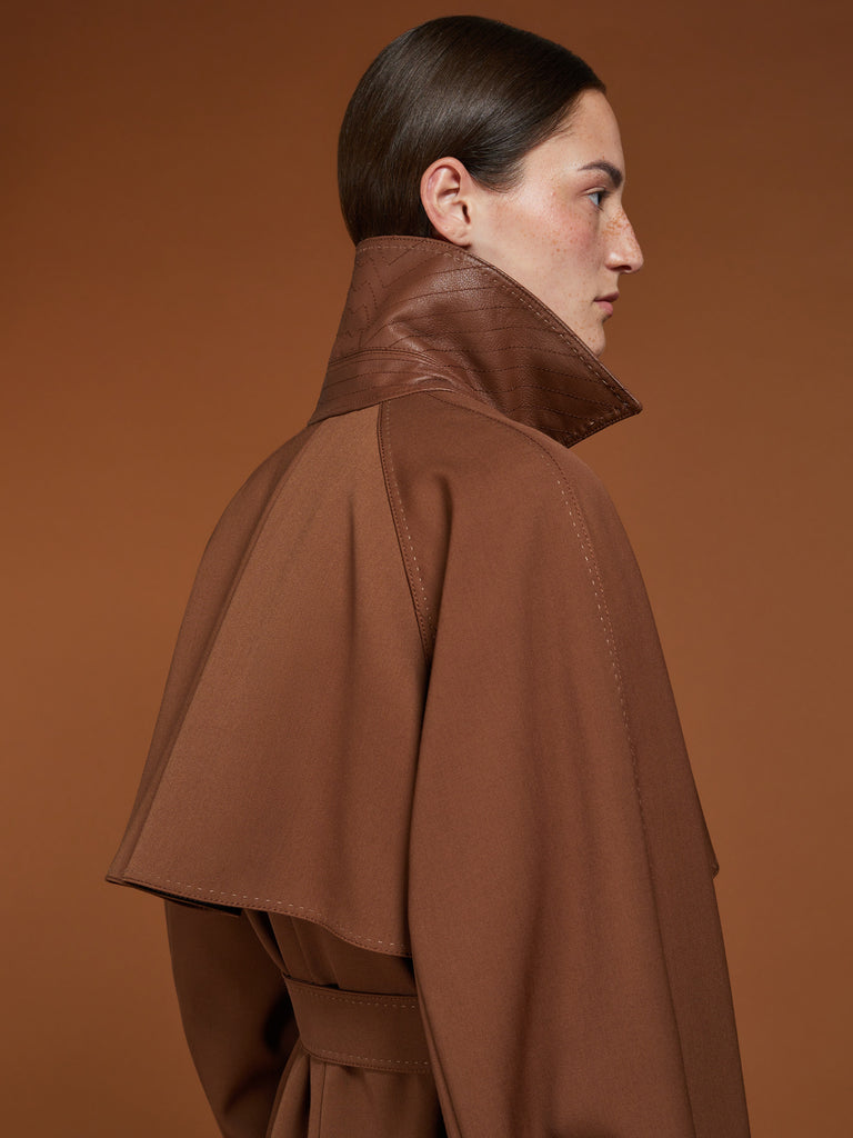 max mara oversized trench coat in water-repellent gabardine