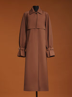 Oversized Trench Coat In Water-Repellent Gabardine for Women - Tobacco - Max Mara UAE
