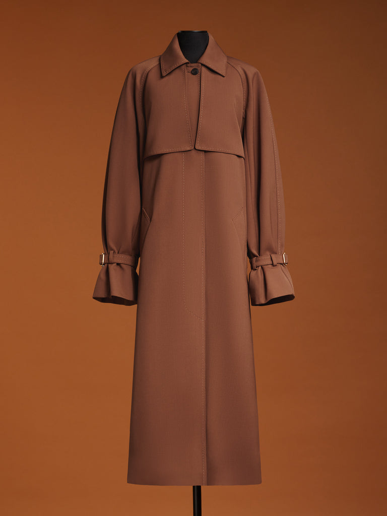 max mara oversized trench coat in water-repellent gabardine