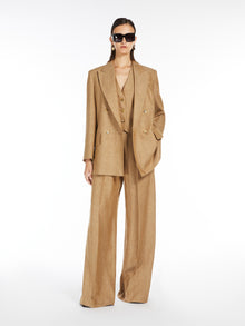 Olimpia Jacket In Linen for Women - Tobacco - Max Mara UAE