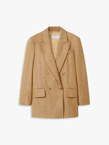Olimpia Jacket In Linen for Women - Tobacco - Max Mara UAE