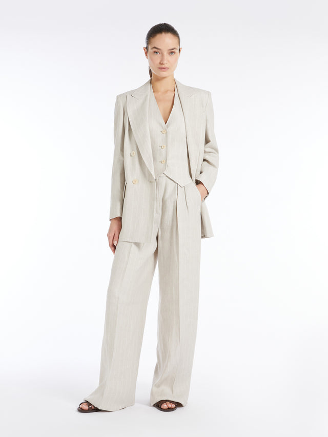 Olimpia Jacket In Linen for Women - Sand - Max Mara UAE