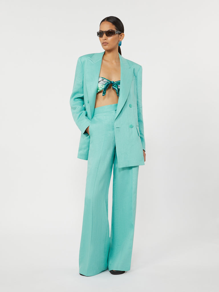 max mara olimpia jacket in chevron linen