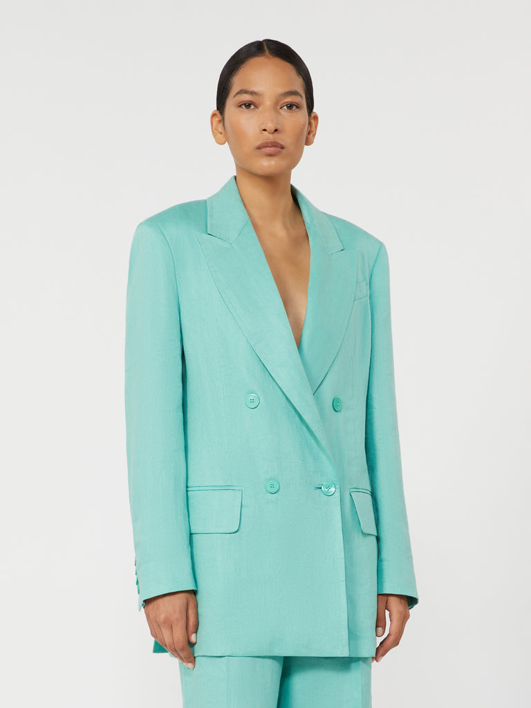 max mara olimpia jacket in chevron linen