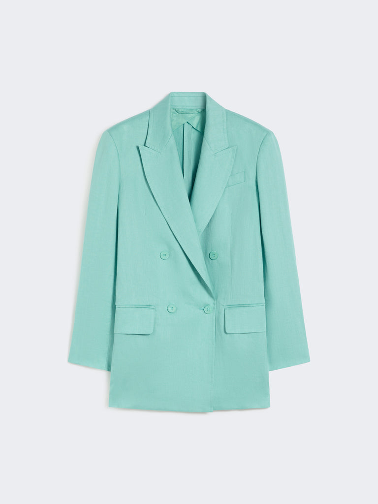 max mara olimpia jacket in chevron linen