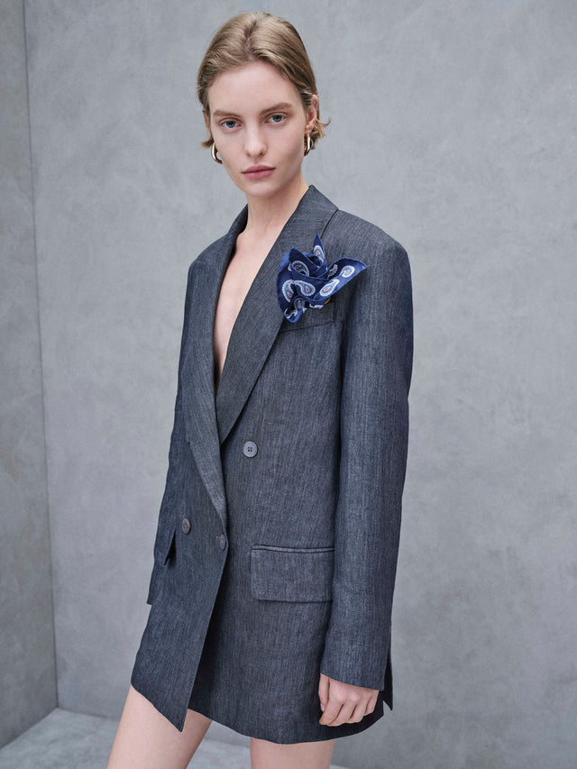 max mara olimpia jacket in chevron linen for women