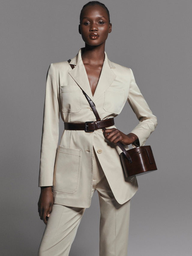 Stretch gabardine blazer