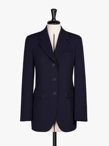 Single-Breasted Wool Cady Blazer for Women - Ultramarine - Max Mara UAE
