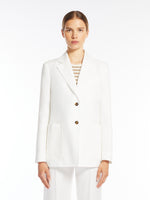Single-Breasted Linen Blazer for Women - Silk - Max Mara UAE