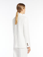 Single-Breasted Linen Blazer for Women - Silk - Max Mara UAE