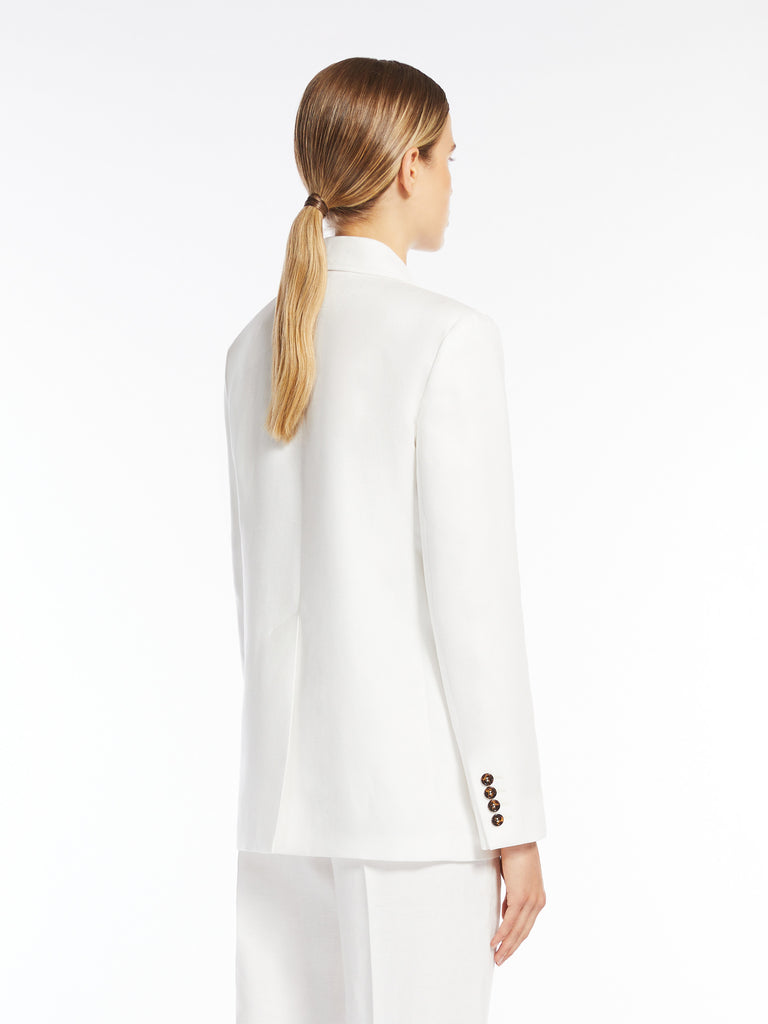 max mara single-breasted linen blazer