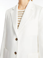 Single-Breasted Linen Blazer for Women - Silk - Max Mara UAE
