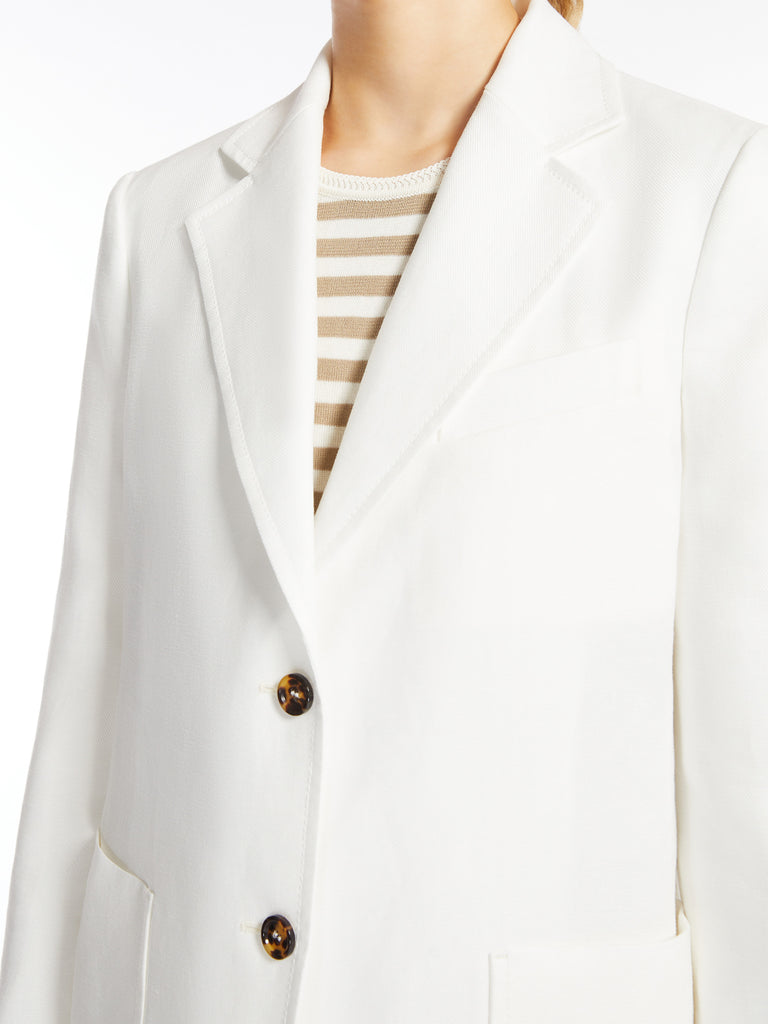 max mara single-breasted linen blazer