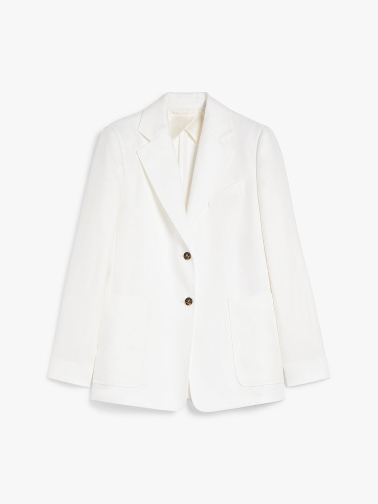 max mara single-breasted linen blazer