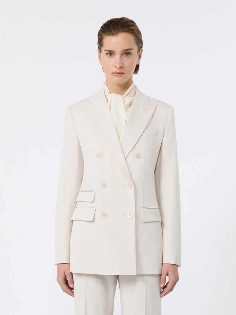 max mara double-breasted comfortable wool blazer
