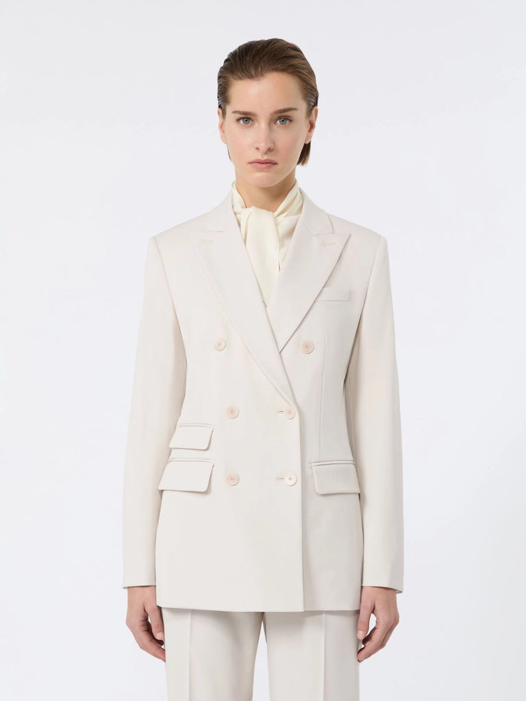 max mara double-breasted comfortable wool blazer