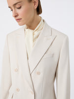Double-Breasted Comfortable Wool Blazer for Women - Ivory - Max Mara UAE