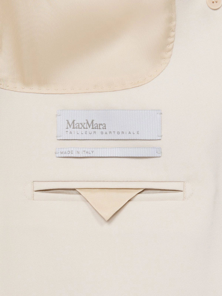 max mara double-breasted comfortable wool blazer