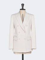 Double-Breasted Comfortable Wool Blazer for Women - Ivory - Max Mara UAE
