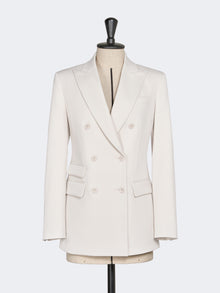Double-Breasted Comfortable Wool Blazer for Women - Ivory - Max Mara UAE