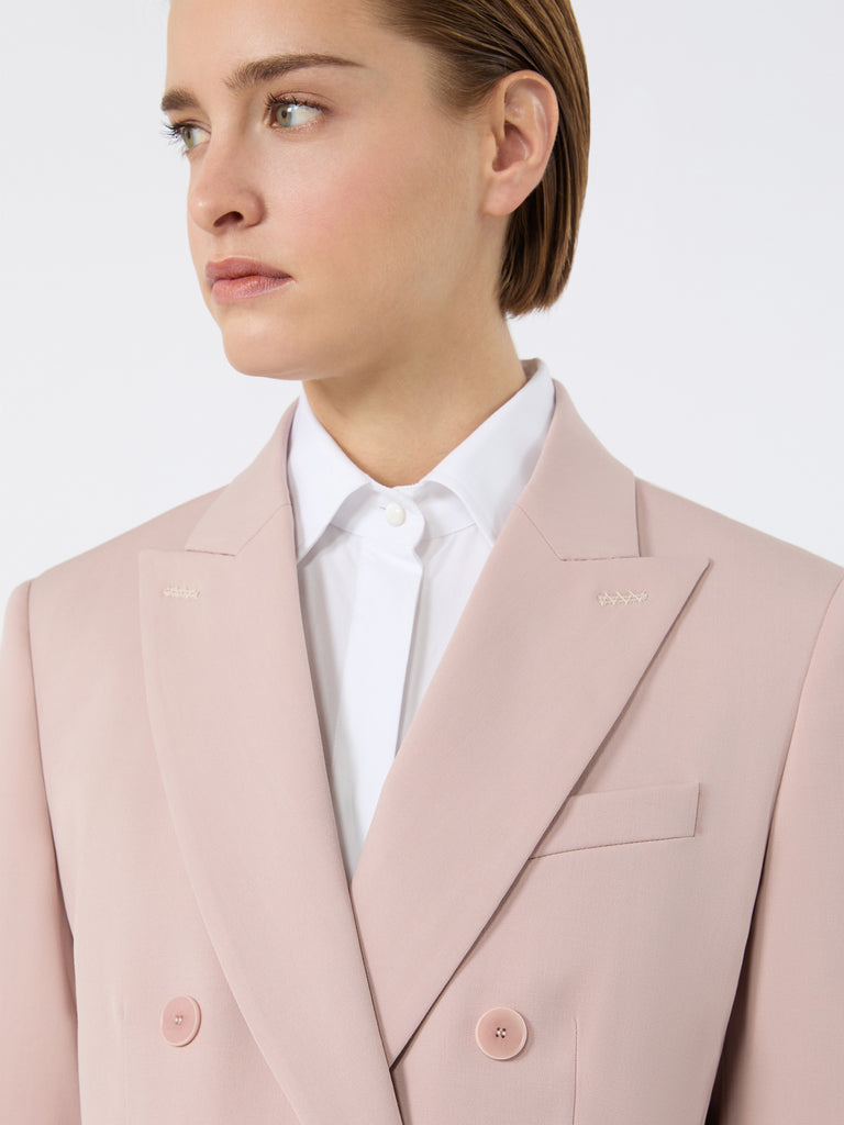 max mara double-breasted comfortable wool blazer