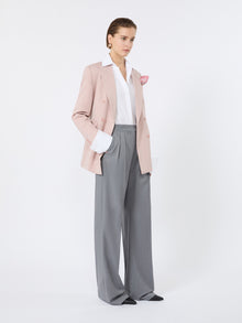 Double-Breasted Comfortable Wool Blazer for Women - Pink - Max Mara UAE