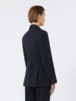 Double-Breasted Comfortable Wool Blazer for Women - Ultramarine - Max Mara UAE