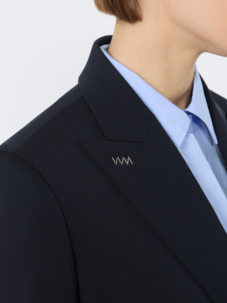 max mara double-breasted comfortable wool blazer