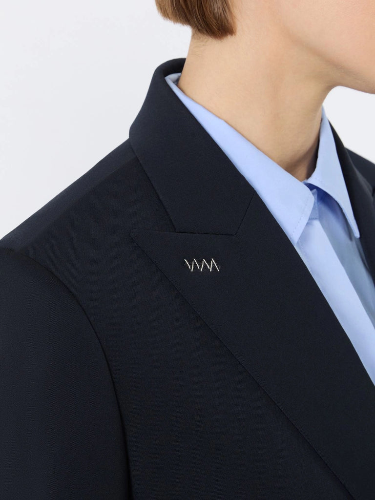 max mara double-breasted comfortable wool blazer