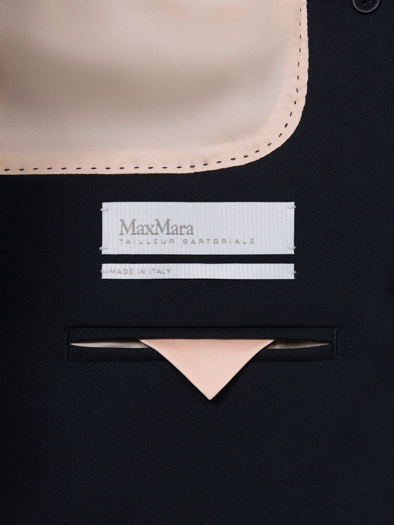 max mara double-breasted comfortable wool blazer