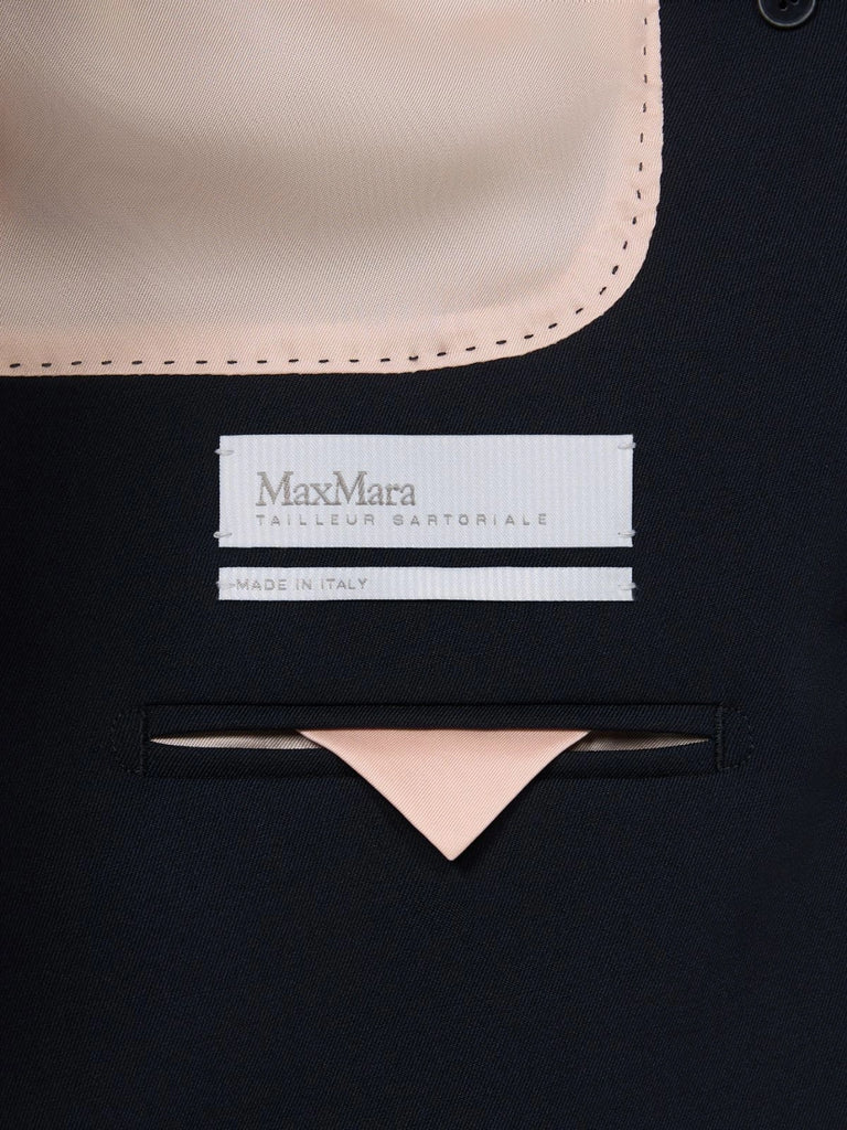 max mara double-breasted comfortable wool blazer