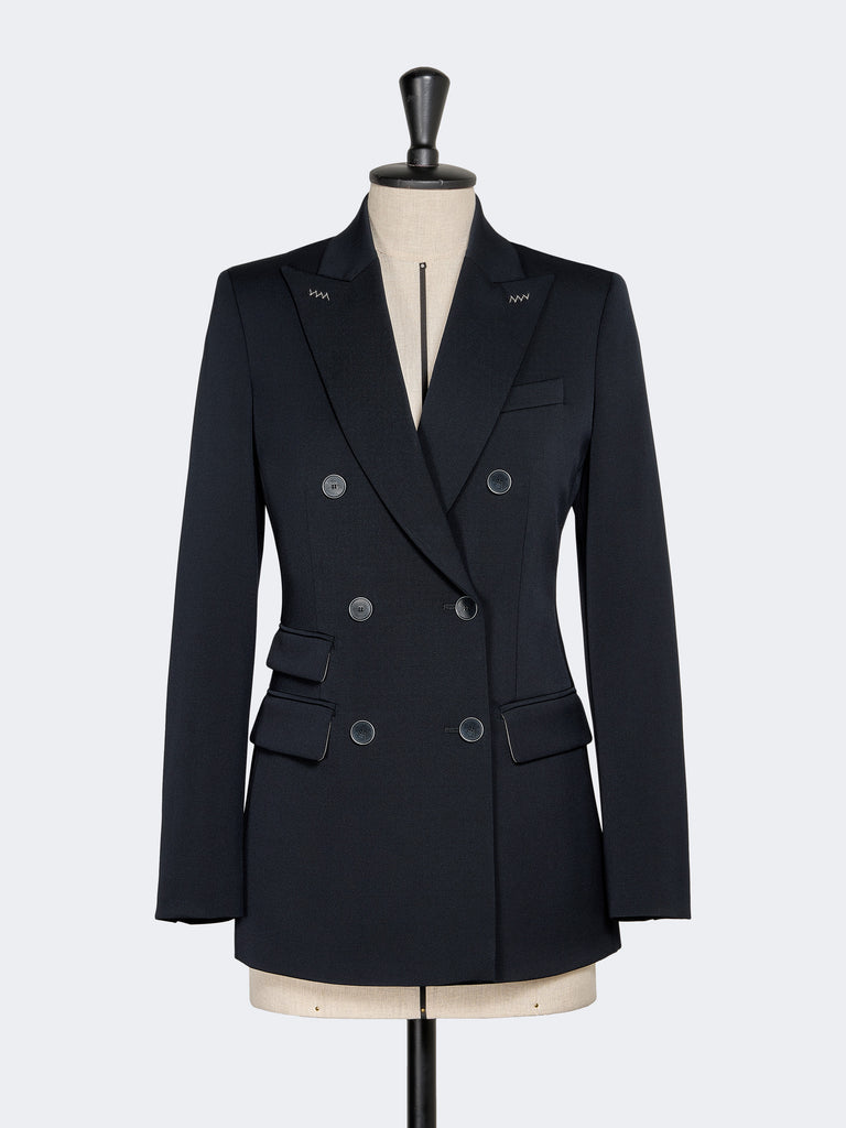 max mara double-breasted comfortable wool blazer