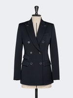 Double-Breasted Comfortable Wool Blazer for Women - Ultramarine - Max Mara UAE