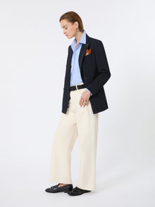 Double-Breasted Comfortable Wool Blazer for Women - Ultramarine - Max Mara UAE