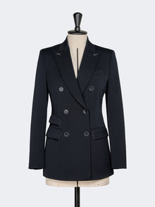 Double-Breasted Comfortable Wool Blazer for Women - Ultramarine - Max Mara UAE