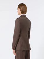 max mara double-breasted wool and silk blazer for women