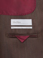 Double-Breasted Wool And Silk Blazer for Women - Tobacco - Max Mara UAE